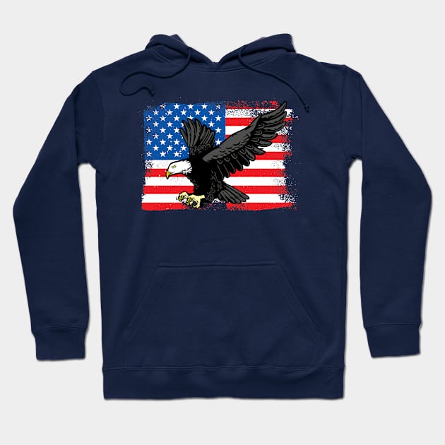 Patriotic Eagle Hoodie by Graphico